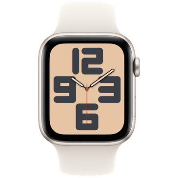 Apple Watch SE 2024 44mm Gold (Beige Silicone  Strap S/M)