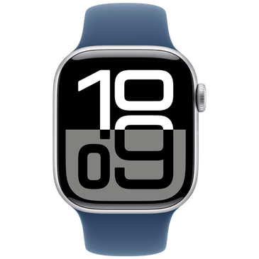 Apple Watch Series 10 42mm Silver (Blue Rubber Strap S/M)