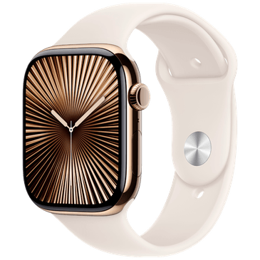 Apple Watch Series 10 4G 46mm Gold Titanium (Beige Rubber Strap M/L)