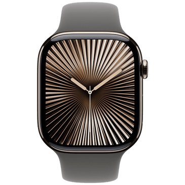 Apple Watch Series 10 4G 46mm Natural Titanium (Grey Rubber Strap M/L)