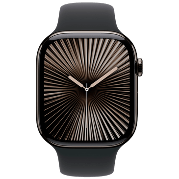 Apple Watch Series 10 4G 46mm Slate Titanium (Black Rubber Strap S/M)