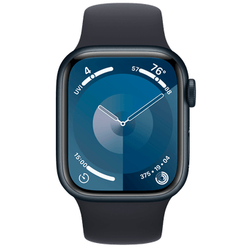 Apple Watch Series 9 4G 41mm Black (Black Silicone  Strap S/M)