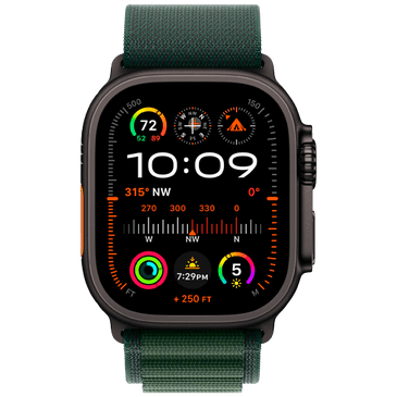 Apple Watch Ultra 2 Black (Dark Green Nylon Strap M)