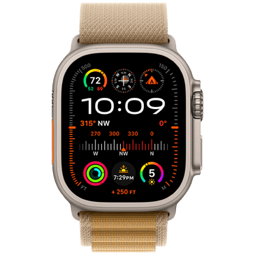 Apple Watch Ultra 2 Titanium (Beige Nylon Strap M)