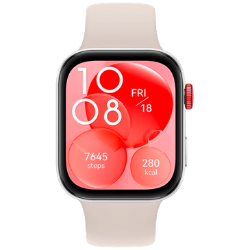 Huawei Watch Fit 3 Silver (Beige Silicone  Strap)