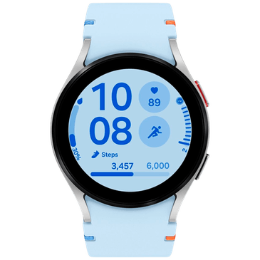 Samsung Galaxy Watch FE Silver (Blue Silicone  Strap)