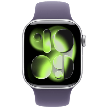 Apple Watch Series 11 42mm Silver (Purple Rubber Strap S/M)