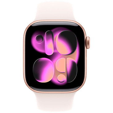 Apple Watch Series 11 42mm Gold (Light Pink Rubber Strap M/L)