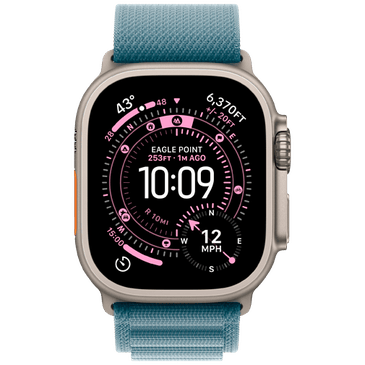 Apple Watch Ultra 3 49mm Titanium (Blue Nylon Strap L)