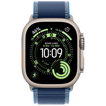 Apple Watch Ultra 3 49mm Titanium (Blue Fabric Strap S/M)