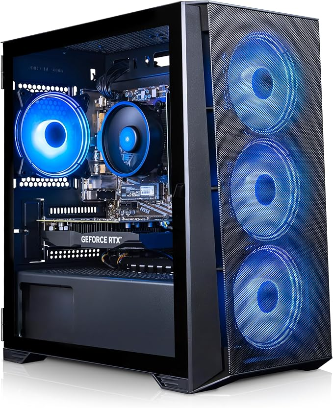 ADMI Gaming PC - AMD Ryzen 5 5500 - NVIDIA RTX 3050 6GB GDDR6-16GB 3200MHz DDR4-1TB NVMe - X= Airflow RGB (Black) - WiFi - Windows 11