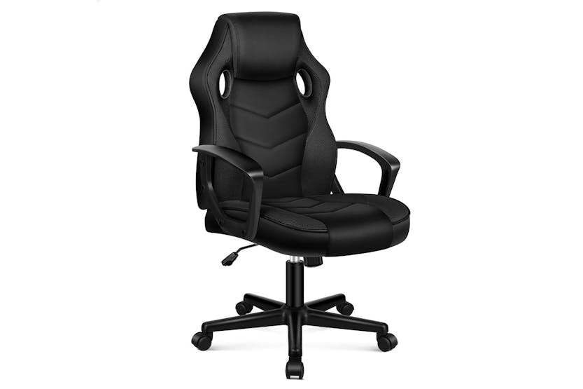 Elfordson Gaming Chair | Pu Leather & Mesh  | Black