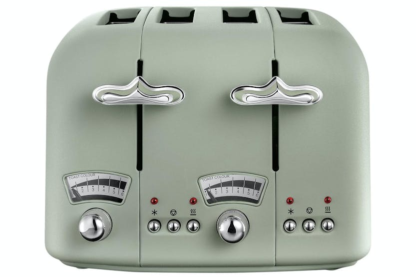 Delonghi Argento Flora 4 Slice Toaster | CT04GR | Green