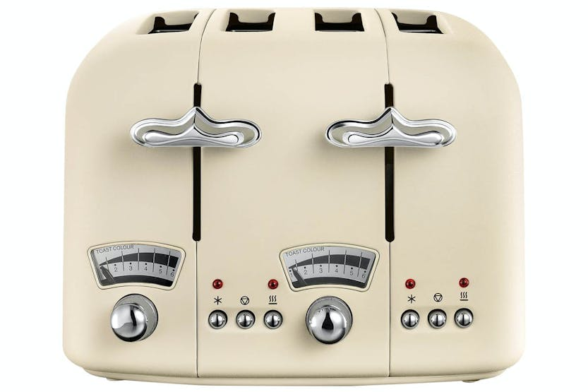 Delonghi Argento Flora 4 Slice Toaster | CT04BG | Beige
