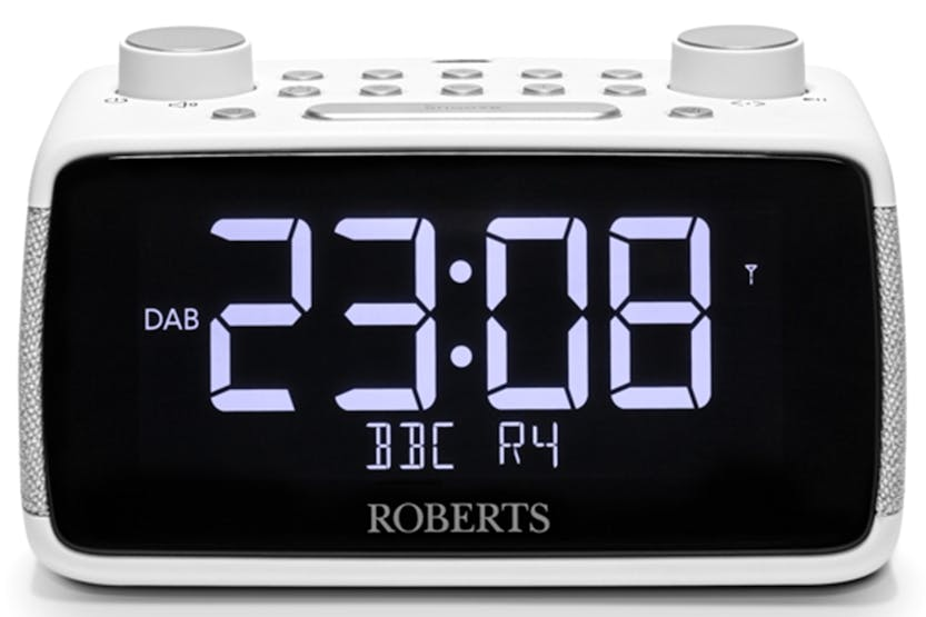 Roberts Ortus 4 FM Dual Alarm Clock Radio | White