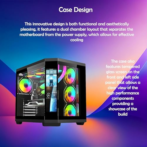 ionz Gaming PC - Desktop Computer, Ryzen 5 5700X, NVIDIA RTX 5060,16GB RAM 1TB SSD, 240mm AIO Liquid Cooling, Windows 11, 600W 80+ PSU, WiFi (APEX VISION, White)