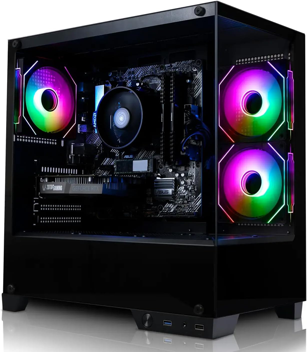 ADMI Gaming PC: AMD Ryzen 7 5700X • NVIDIA RTX 5060 Ti 16GB • 16GB 3200MHz DDR4 • 1TB NVMe • WIFI • Charger Black RGB Case • Windows 11