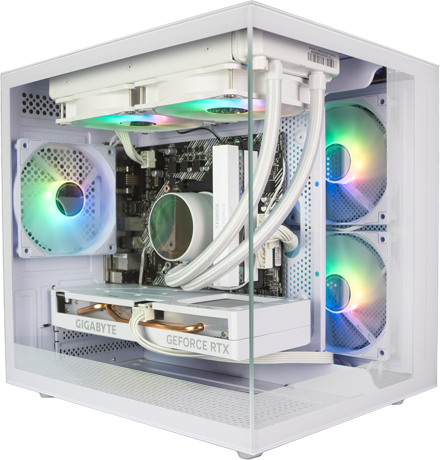 ionz Gaming PC - Desktop Computer, Ryzen 5 5600, NVIDIA RTX 5060,16GB RAM 1TB NVme SSD, 240mm AIO, Windows 11, 600W 80+ PSU, WiFi, (KZ 900, White)