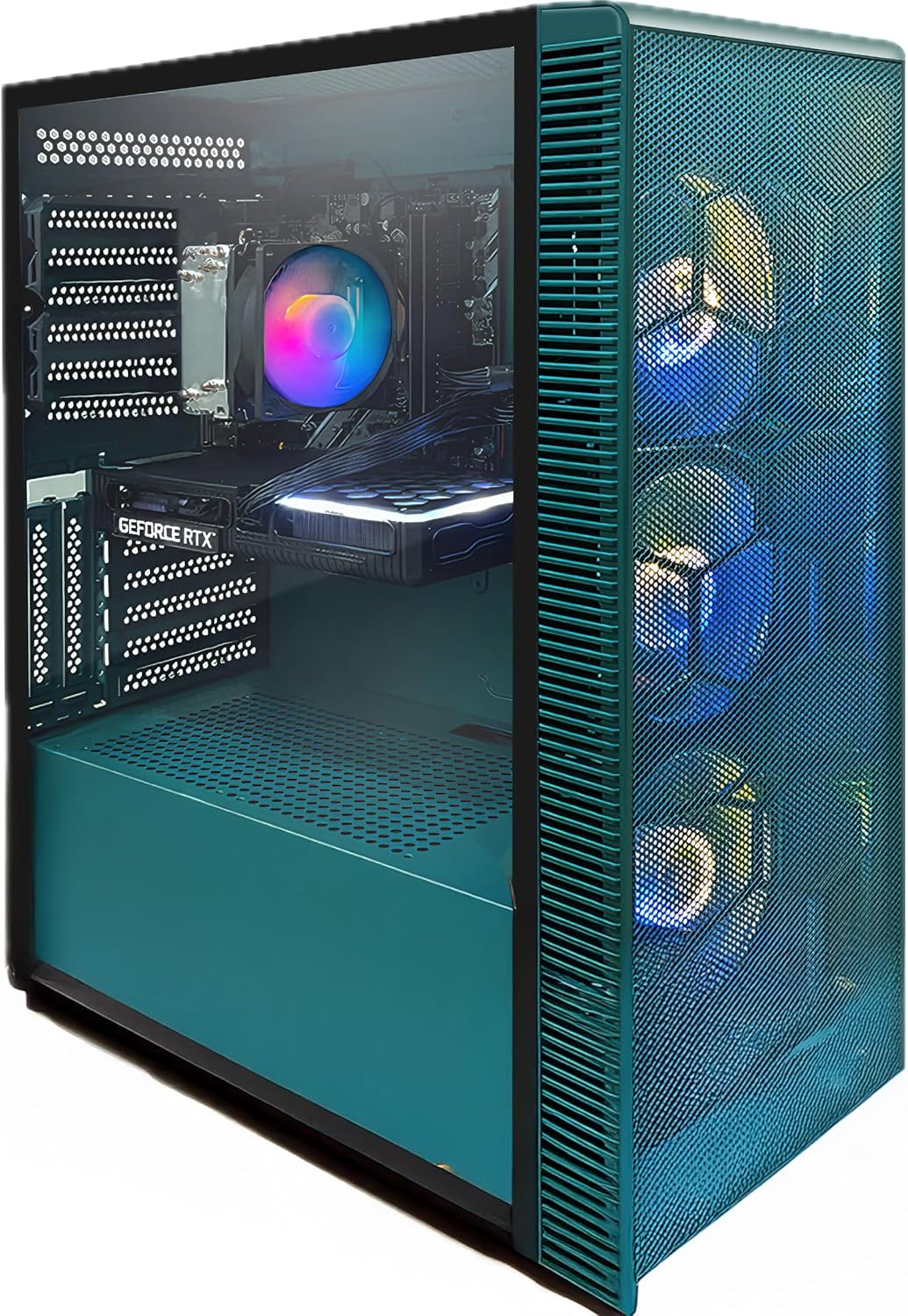 STGsivir Gaming PC White,Gaming Computer Desktop Tower,GeForce RTX 3050 6GB GDDR6,Ryzen 5 3400G up to 4.2Ghz,16G DDR4,1T SSD,WIFI 6,BT5.0,RGB Fan x3,Windows11 PRO