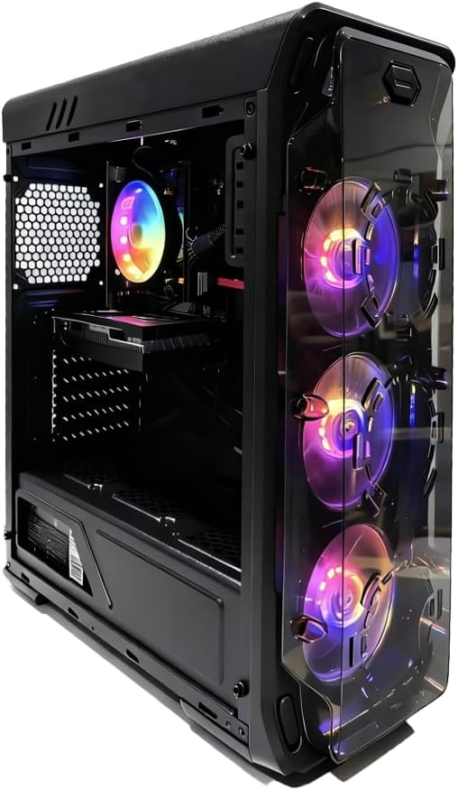 STGsivir Gaming PC White,Gaming Computer Desktop Tower,GeForce RTX 3050 6GB,Core i7 8th up to 4.1 Ghz,32G DDR4,1T SSD,WIFI 6,BT 5.0,RGB Fan x3,Windows11 PRO
