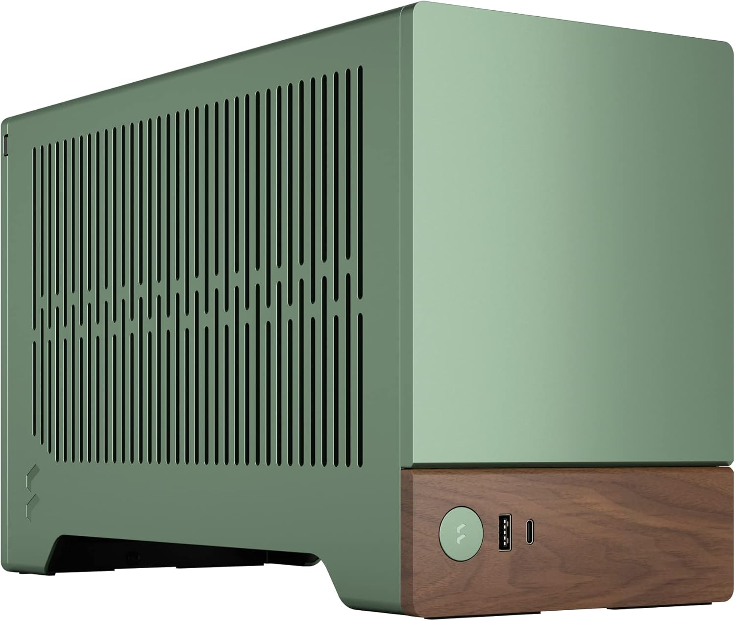Fractal Design Terra Jade - Wood Walnut front panel - Small form factor - mITX gaming case – PCIe 4.0 riser cable – USB Type-C - Anodized aluminum panels