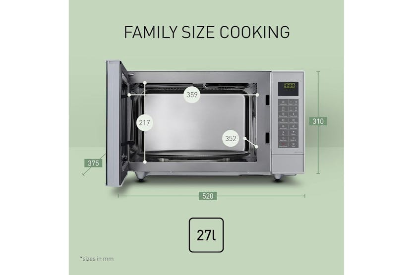 Panasonic | Combination Microwave | Chrome | 27 Litres | MICR09W