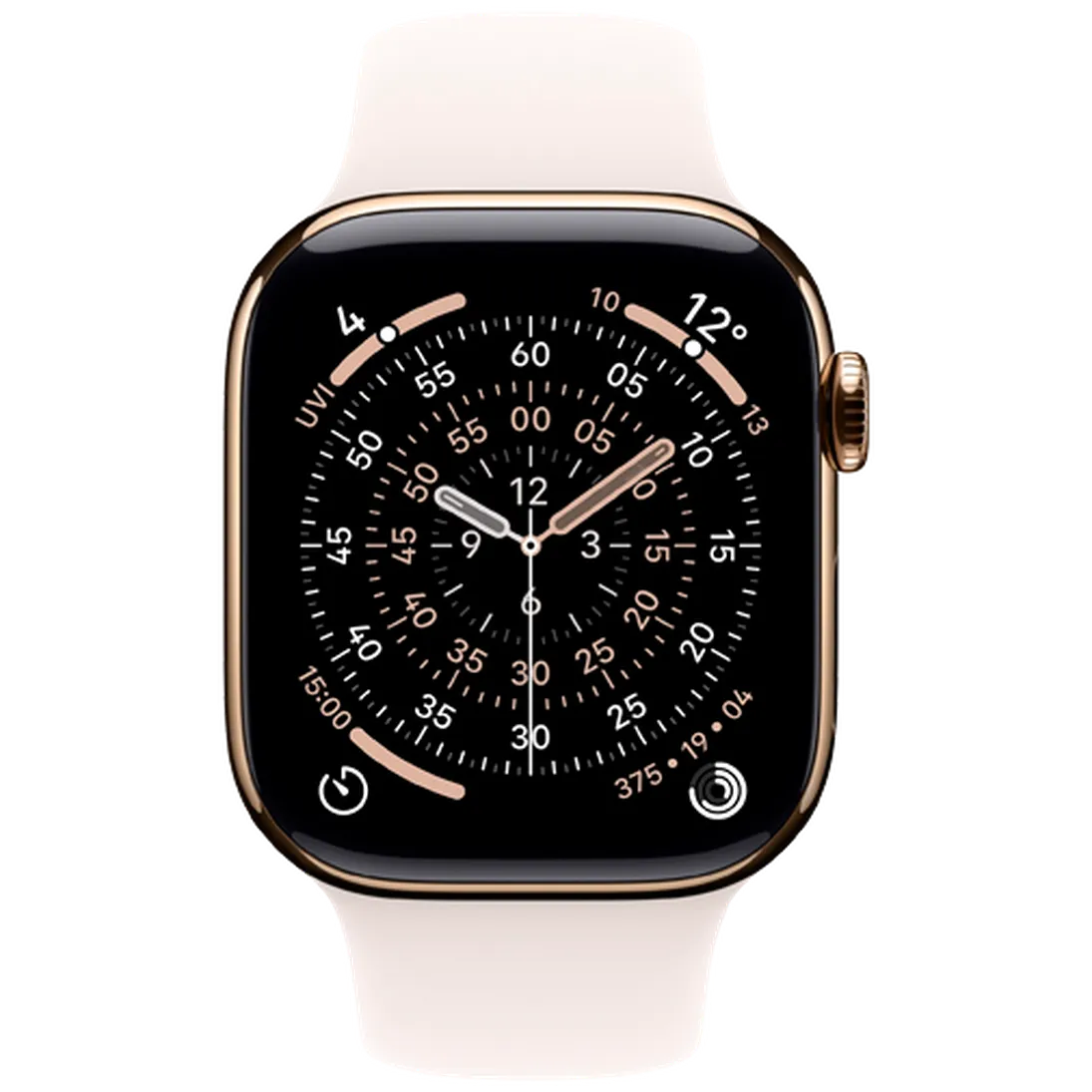 Apple Watch Series 11 42mm 5G Gold Titanium (Light Pink Rubber Strap S/M)