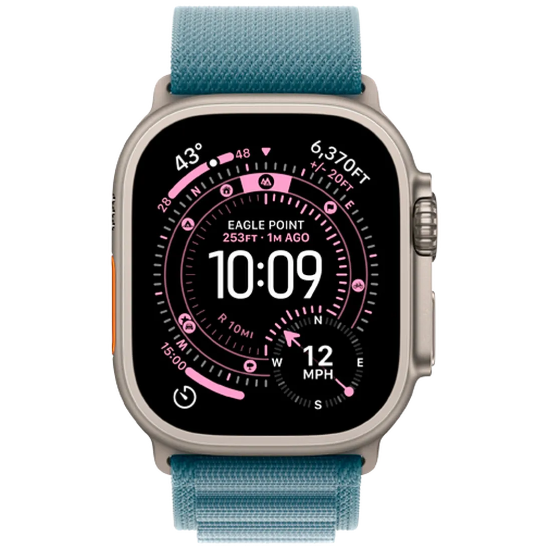 Apple Watch Ultra 3 49mm Titanium (Blue Nylon Strap S)