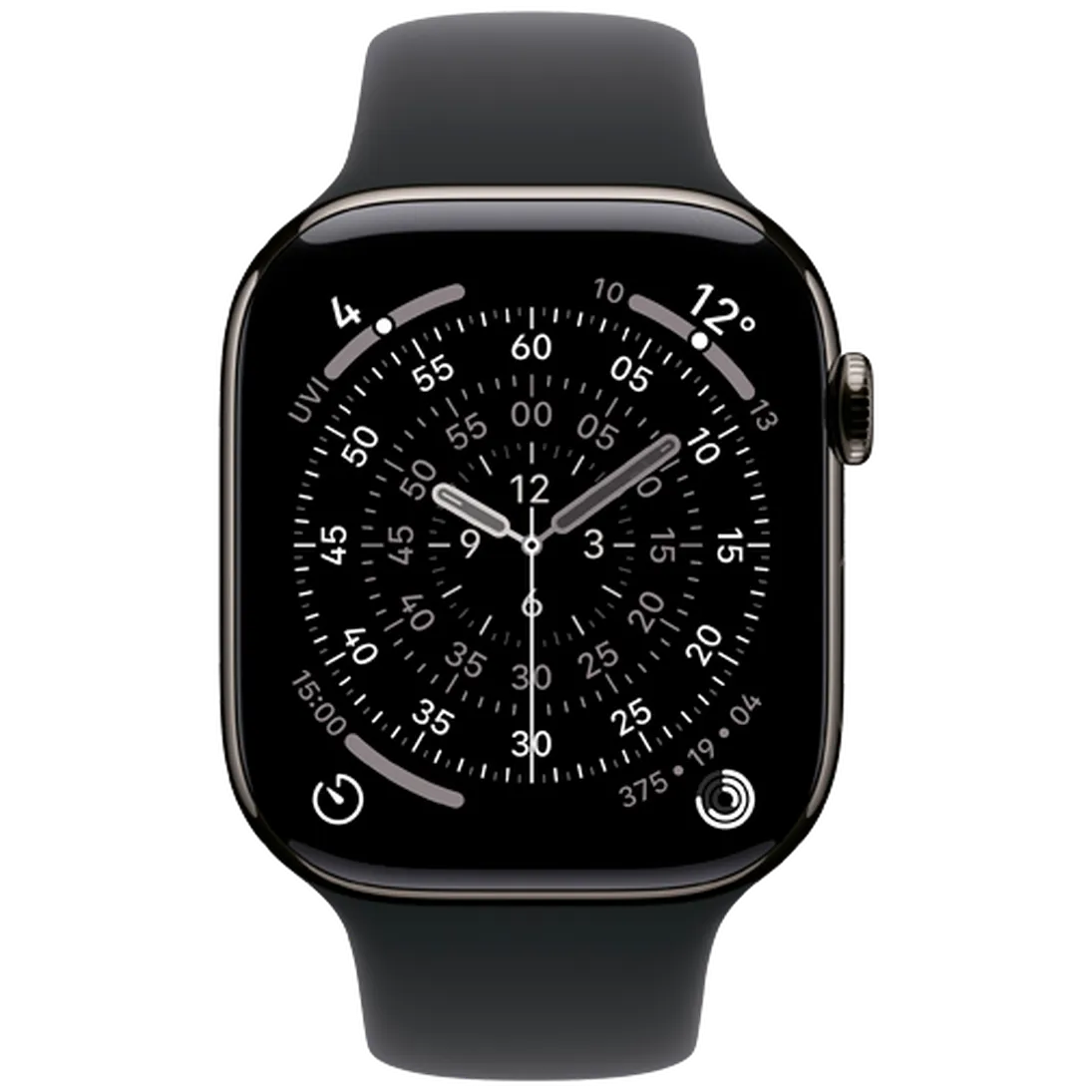 Apple Watch Series 11 46mm 5G Slate Titanium (Black Rubber Strap S/M)