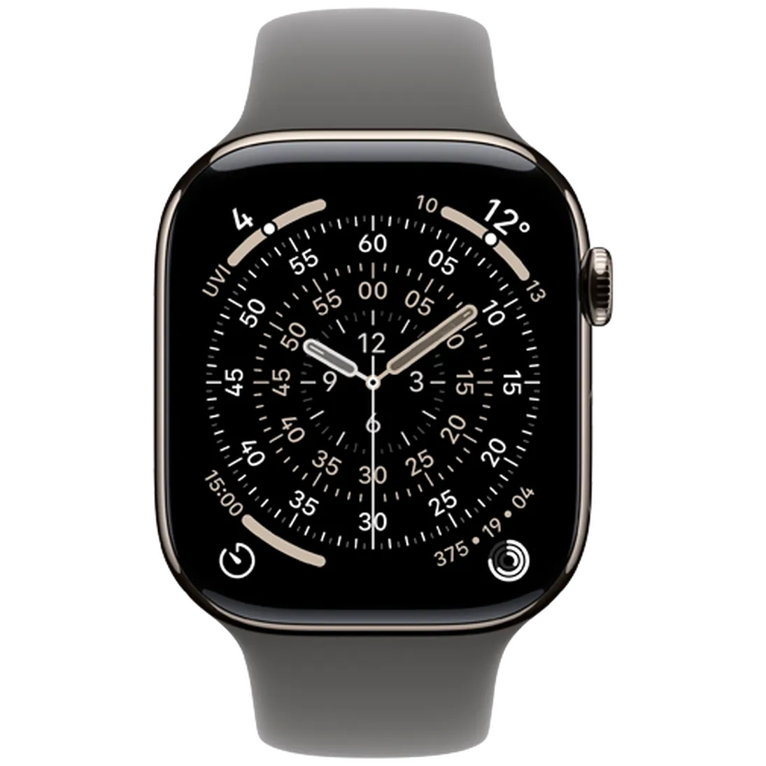 Apple Watch Series 11 46mm 5G Naturel Titanium (Grey Rubber Strap S/M)