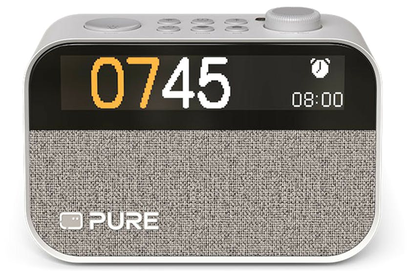 Pure Moment Charge Clock Radio with Wireless Charging | White
