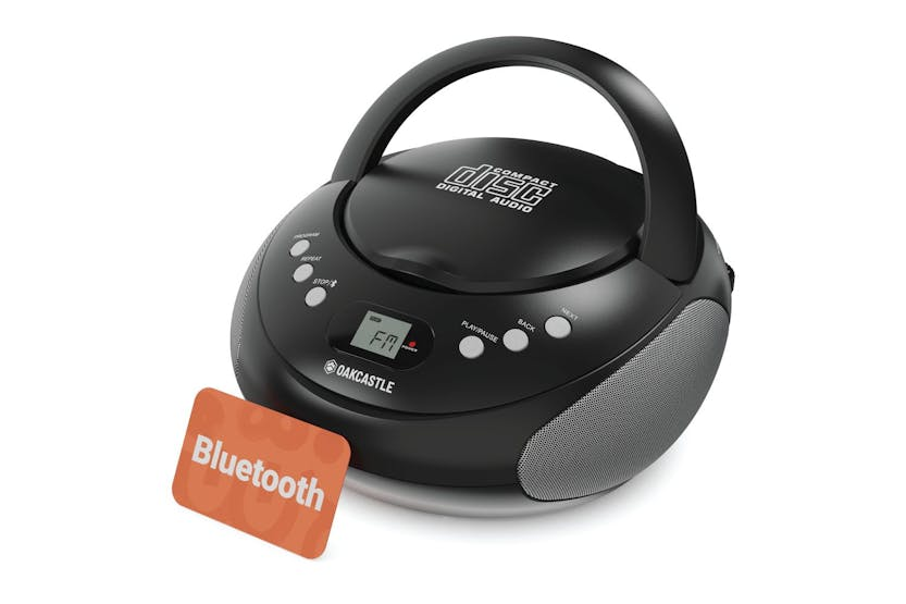 Majority Audio | Oakcastle CD250 Portable CD Player Boombox | Bluetooth & FM Radio | Black