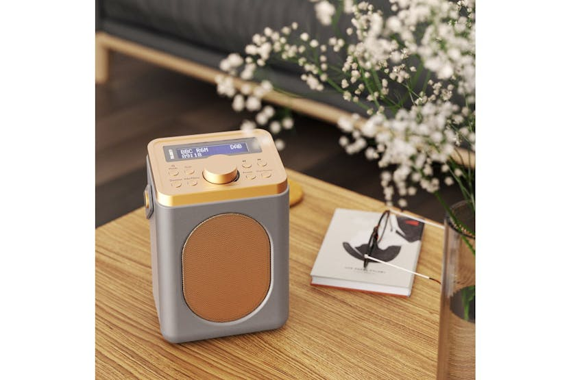 Majority Audio | Little Shelford Radio | Dab Dab+ FM Radio with Bluetooth | Grey