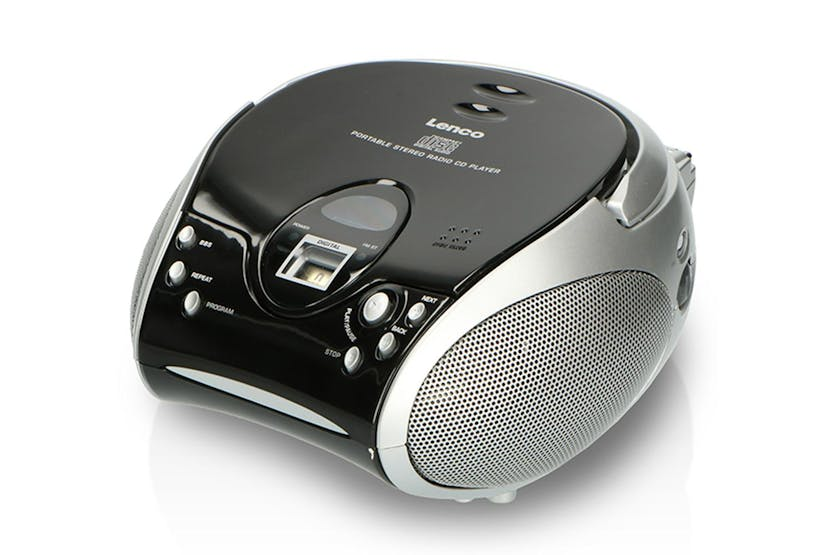 Lenco | Black/silver | Portable FM Radio With CD | Compact Size
