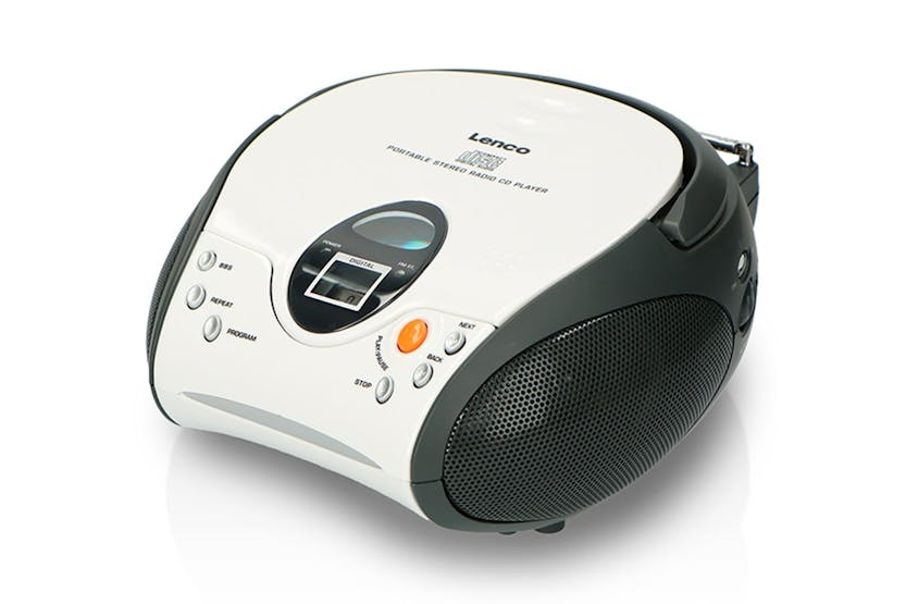 Lenco | White | Portable FM Radio With CD