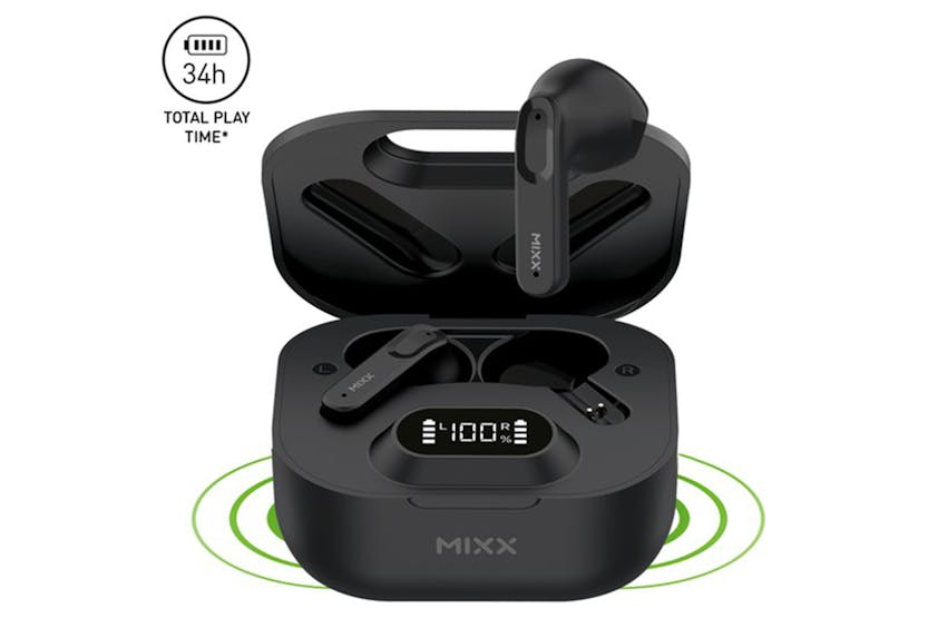 Mixx Streambuds Hybrid Charge 2 Wireless Earbuds | Black