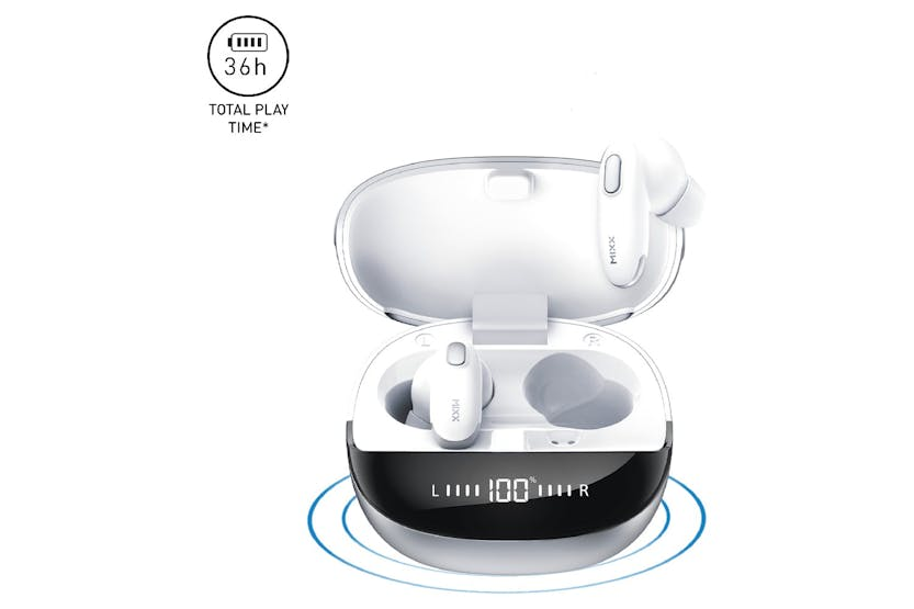 Mixx Streambuds Mini Charge 2 Wireless Earbuds | White