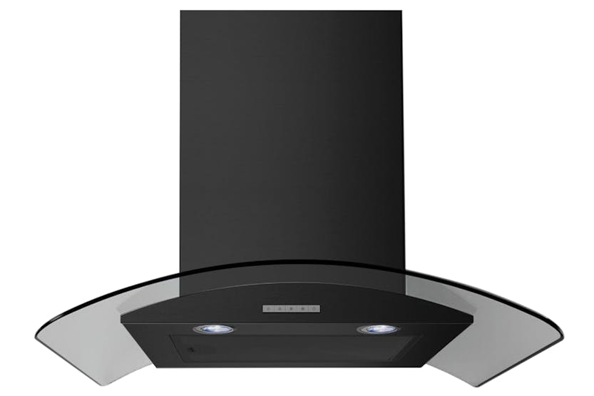 Belling 60cm Curved Glass Chimney Hood | CHIM604GBLK