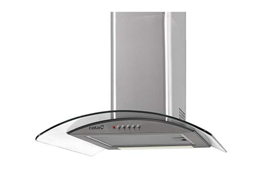 Cata 60cm Curved Glass Chimney Hood | CACG60SSPF
