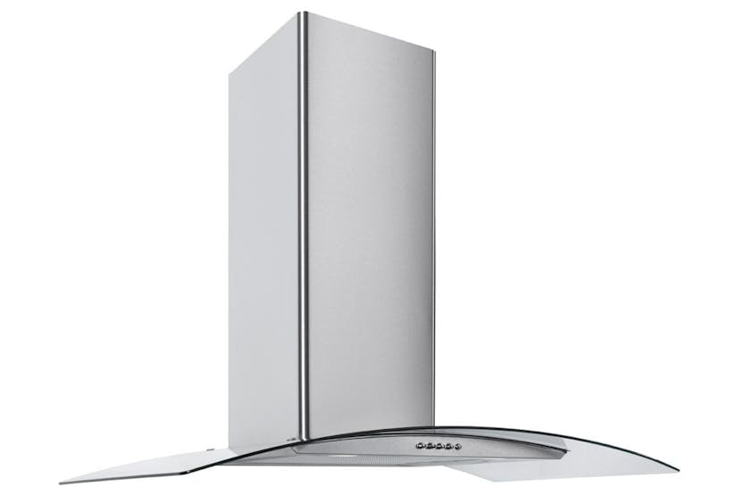Cata 90cm Curved Glass Chimney Hood | CACG90SSPF