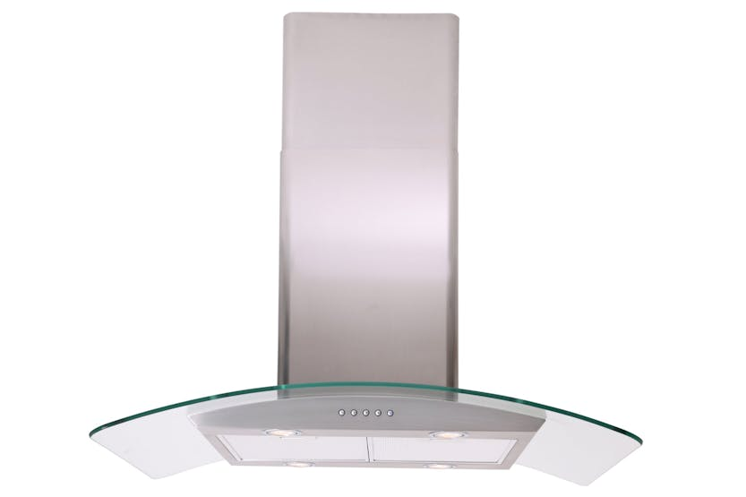 Luxair 60cm Curved Glass Chimney Hood | LA60CVDGLSS