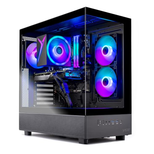 Skytech Gaming Azure 3 Desktop PC, Ryzen 5 9600X 3.9 Ghz (5.4GHz), NVIDIA RTX 5060, 1TB NVMe SSD, 32GB DDR5 RAM 5200 RGB, 650W Gold PSU, Wi-Fi, Win 11