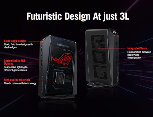 ROG NUC 2025 Gaming Mini PC with Intel Core Ultra 7, GeForce RTX 5060, 32GB DDR5 RAM, 2TB SSD, Triple-Fan Cooling