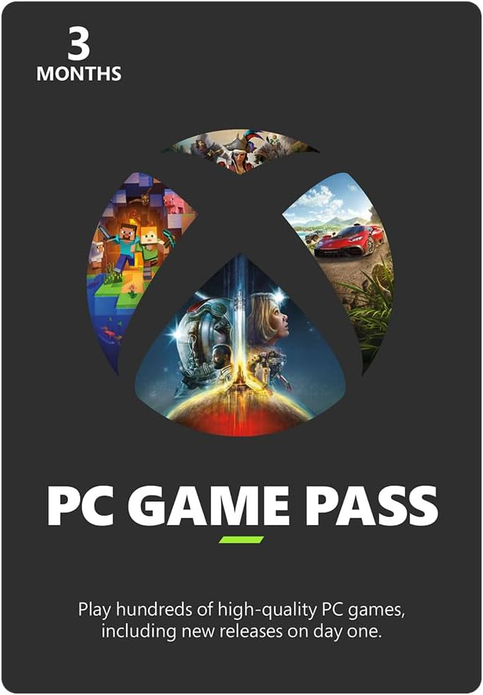 PC Game Pass | 3-Month Membership | Digital Download for Windows 10/11 PC Gaming | Activation Required