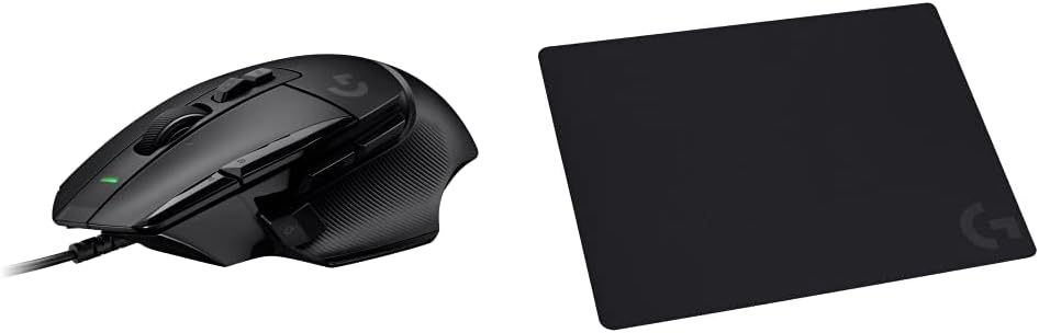 Logitech G502 X Wired Gaming Mouse - LIGHTFORCE hybrid optical-mechanical primary switches + Logitech G240 Cloth Gaming Mouse Pad, Optimised for Gaming Sensors