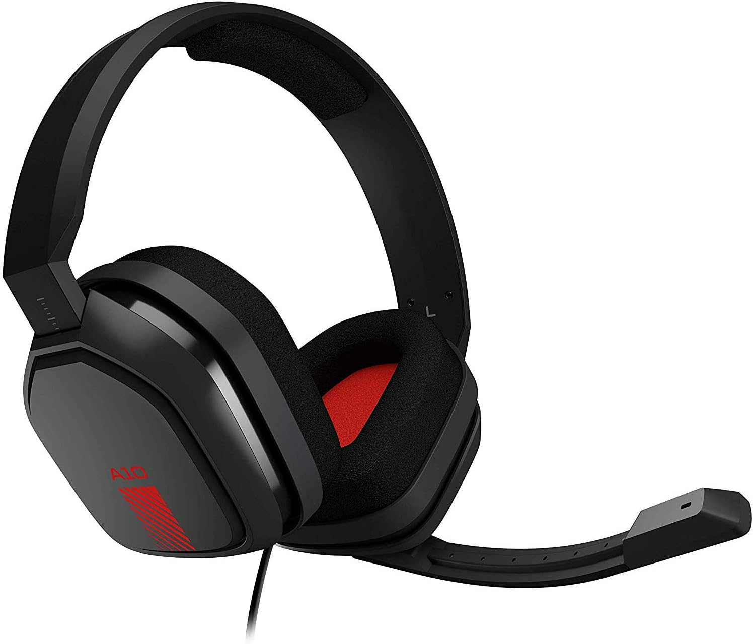 ASTRO Gaming A10 Wired Gaming Headset, Lightweight and Damage Resistant, ASTRO Audio, 3.5mm Audio Jack, for Xbox Series X|S, Xbox One, PS5, PS4, Nintendo Switch, PC, Mobile - Black/Red