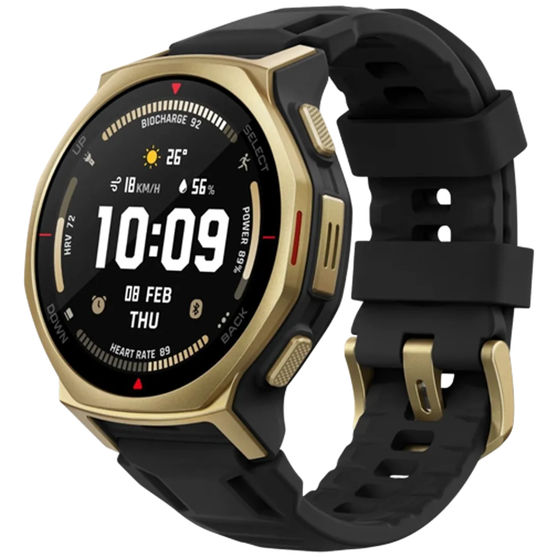 Amazfit T-Rex 3 Pro 44mm Gold (Black Silicone  Strap)