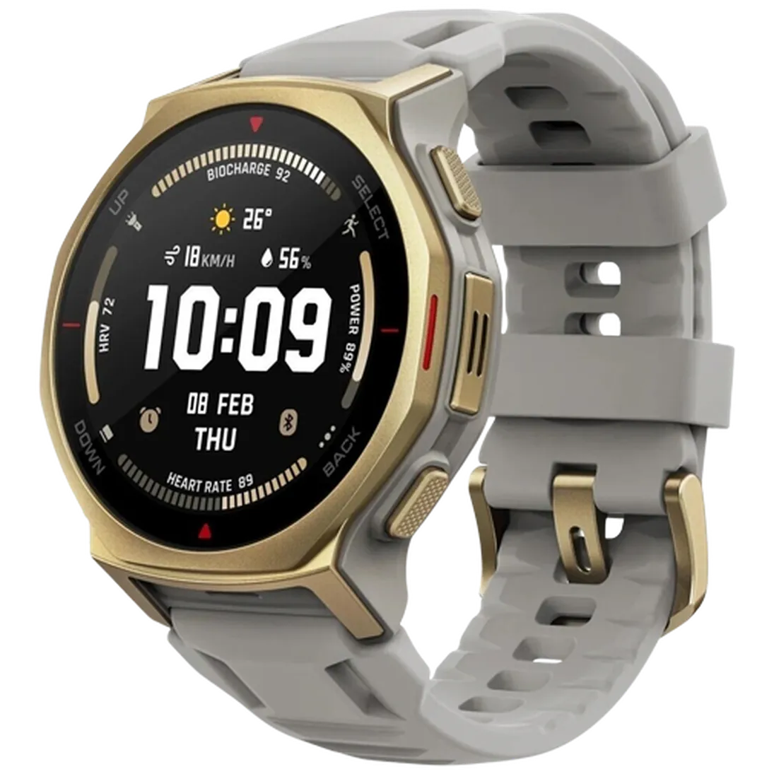 Amazfit T-Rex 3 Pro 44mm Gold (Grey Silicone  Strap)