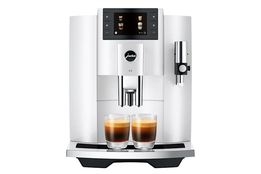 Jura E8 Bean To Cup Coffee Machine | 15662 | Piano White