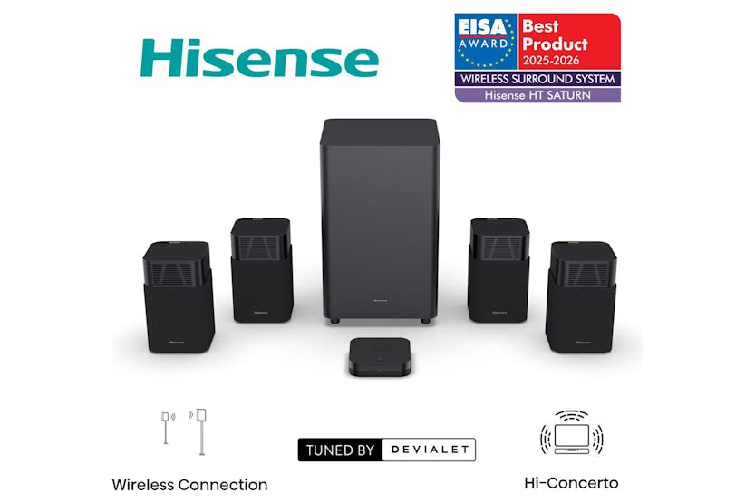 Hisense 4.1.2 CH Soundbar with Subwoofer and Wireless Speaker | HTSATURN